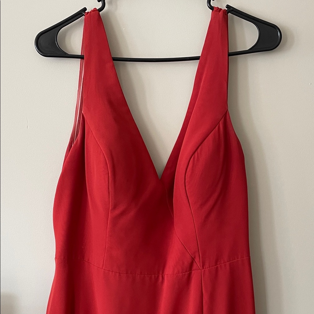 Azazie Elegant Red Wedding Dress